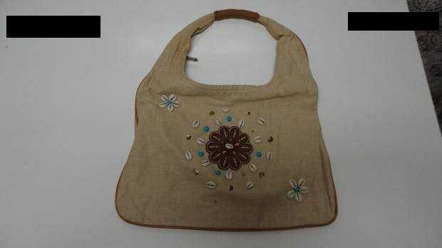 Mala de senhora em pano bege David Jones