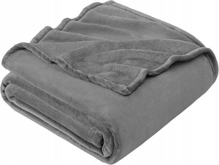 Koc polarowy Hansleep, supermiękki, puszysty, szary 150 x 200 cm