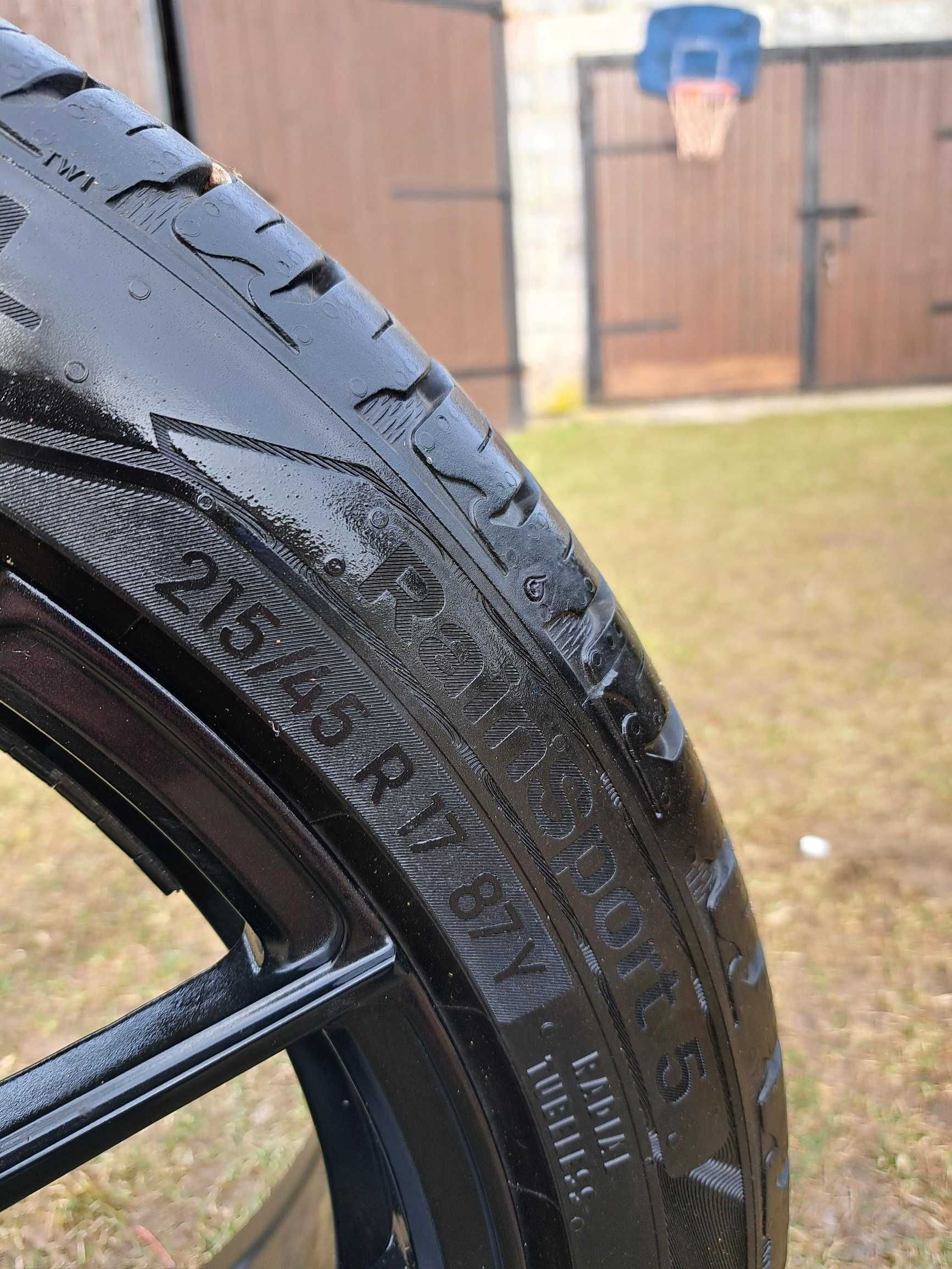 Koła, śliczne felgi z oponami, niski profil 215/45 R17 Toyota Aurius