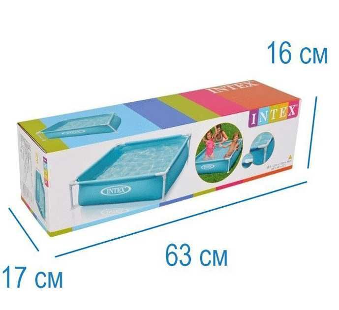 Каркасний басейн Intex, 122 х 122 х 30 см, блакитний