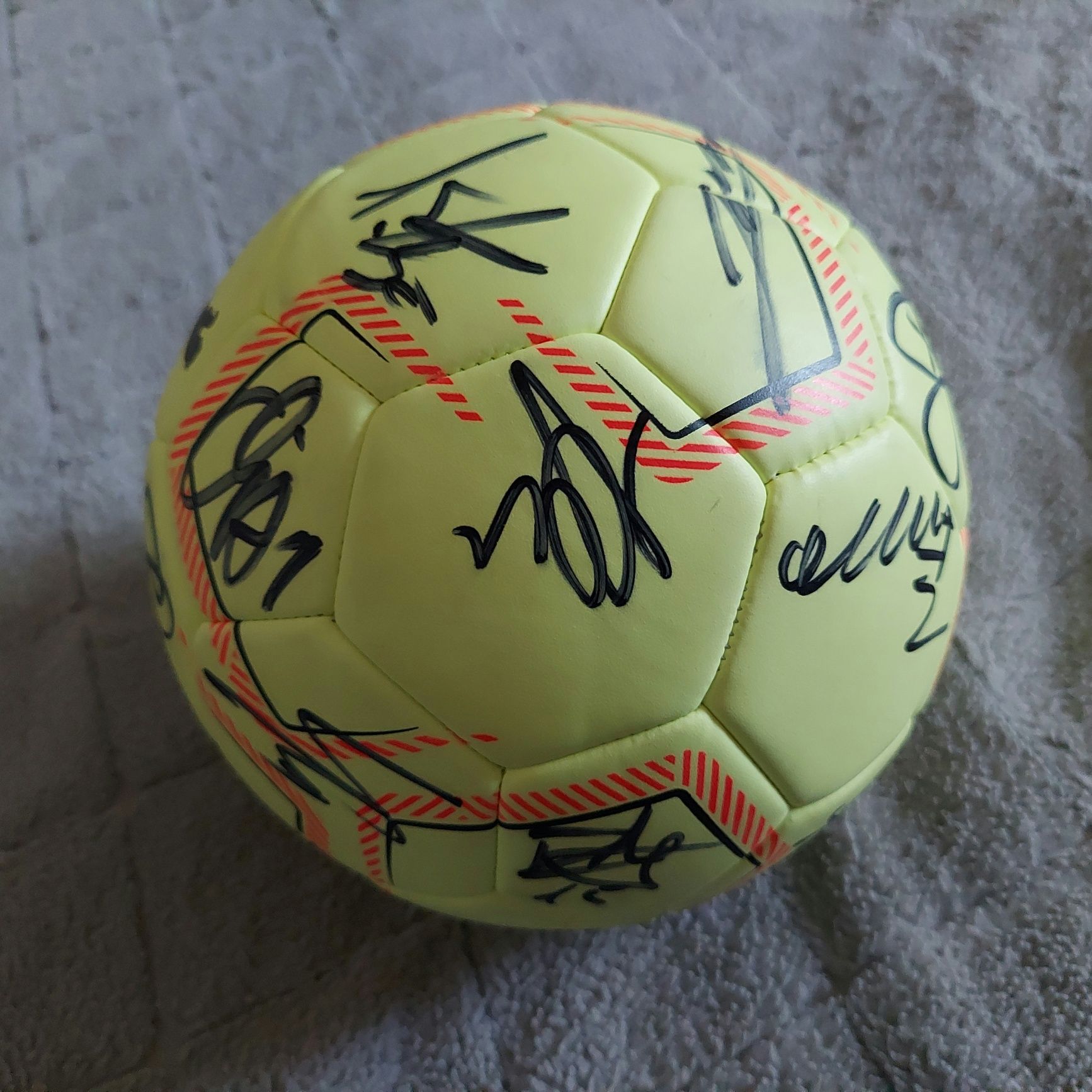 Гандбольный мяч подписанный игроками "Rhein-Neckar Löwen"