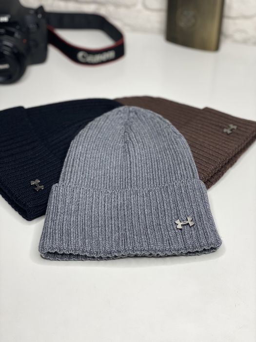 Зимова шапка UNDER ARMOUR чоловіча шерстяна м’яка тепла Вовна/кашемір