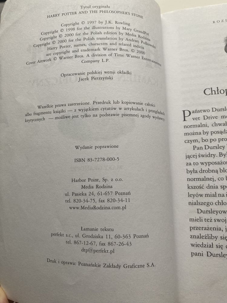 Ksiazki harry potter kamien filozoficzny i wiezien azkabanu