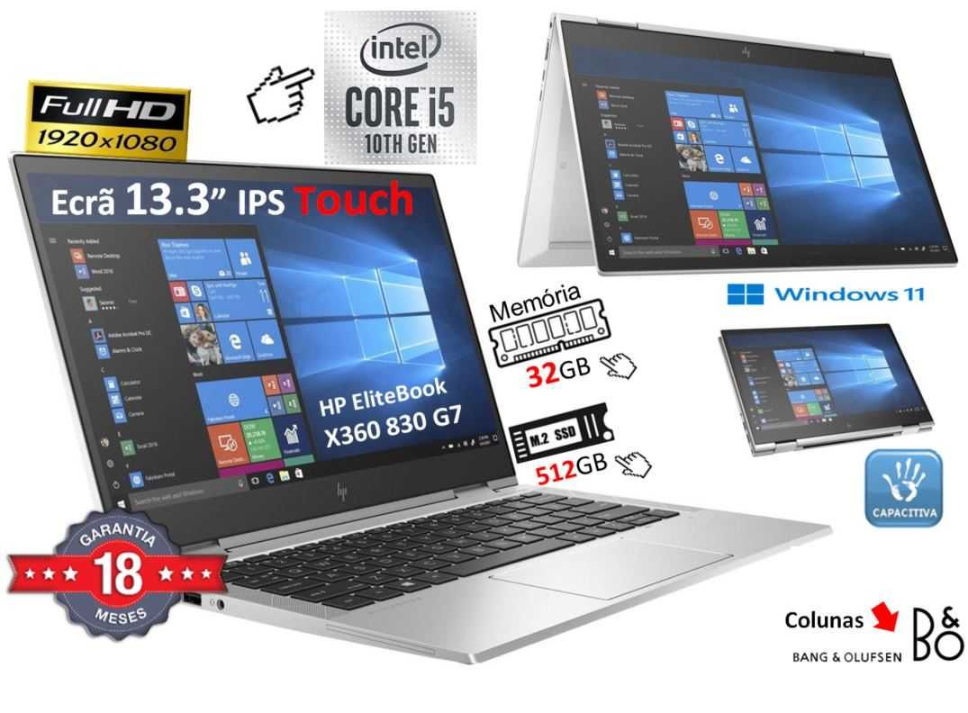 Portátil Híbrido HP 830G7 | i5-10310u | 32GB | 512GB | 13.3p FHD Touch