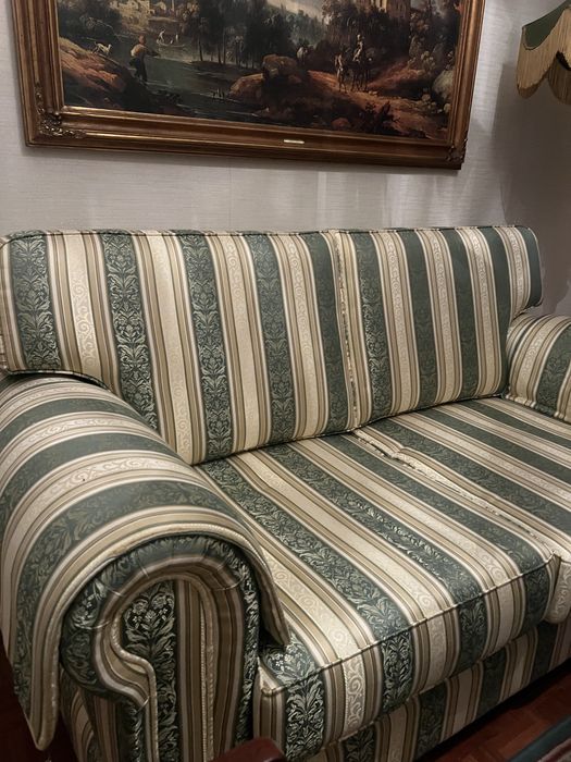 Conjunto sofas com candeeiro vintage