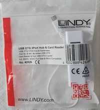 Lindy 42626 - Hub USB 2.0 OTG Micro-B & Card reader Micro SD e SD