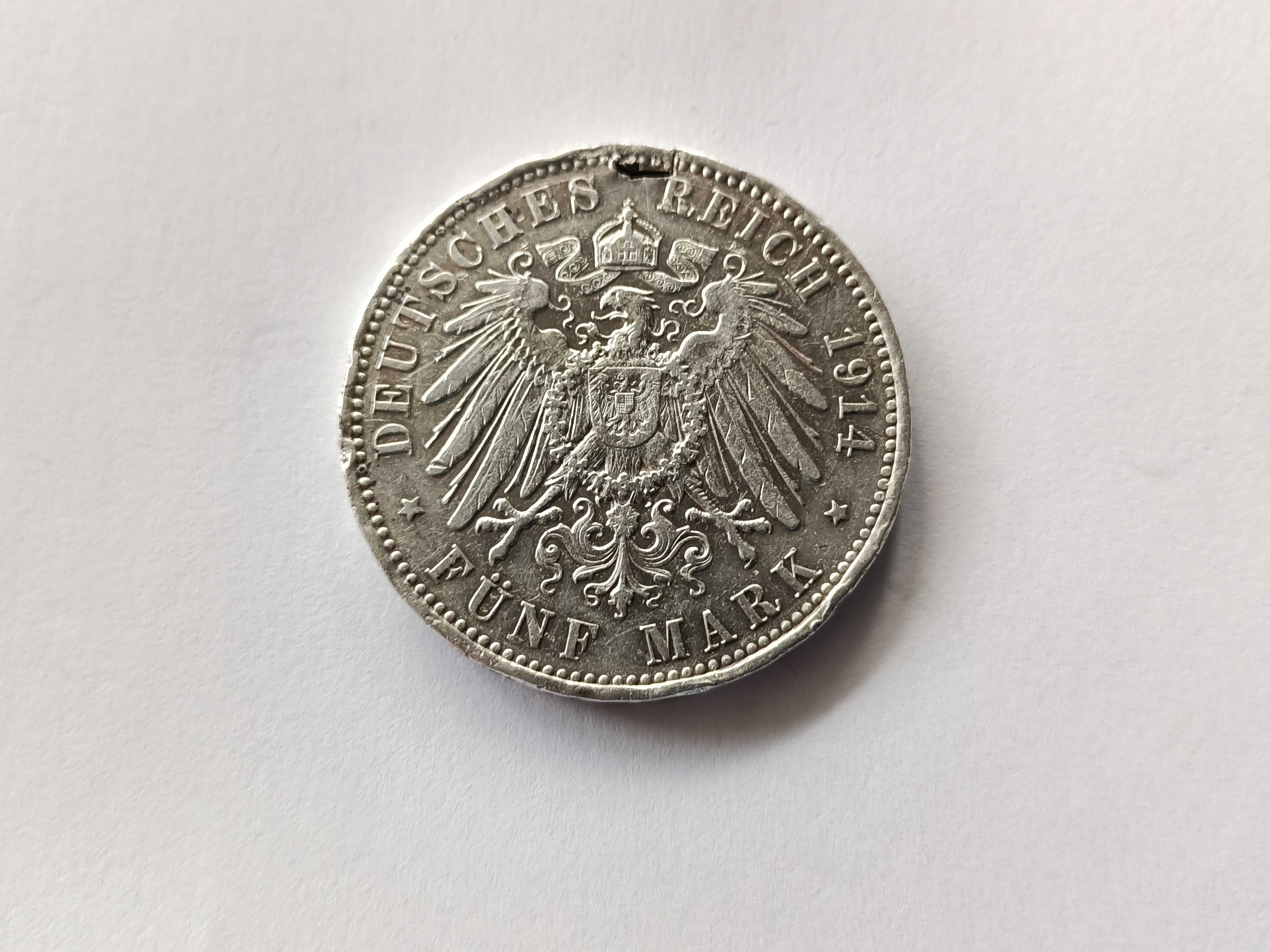 5 marek 1914 A Niemcy oryginał Srebro
