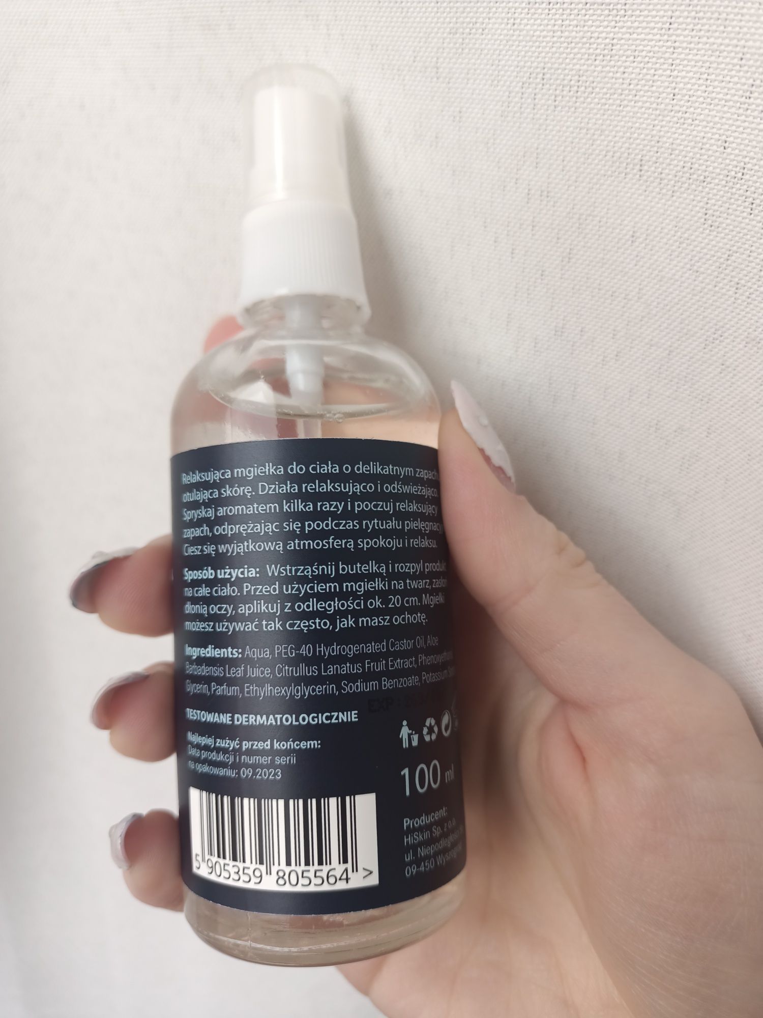 Hiskin hs mgiełka do ciała body mist perfum słodka nowa 100ml