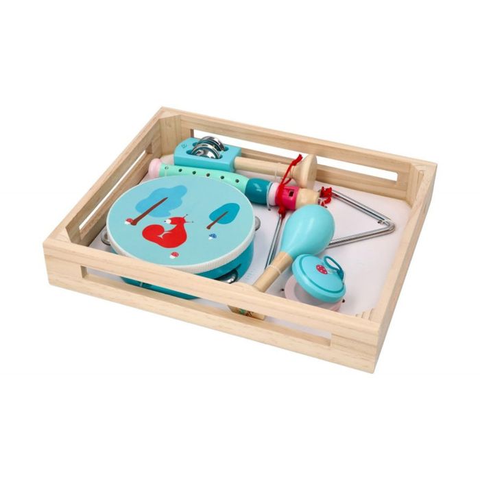 Drewniany Zestaw Muzyczny Z Wiewiórką