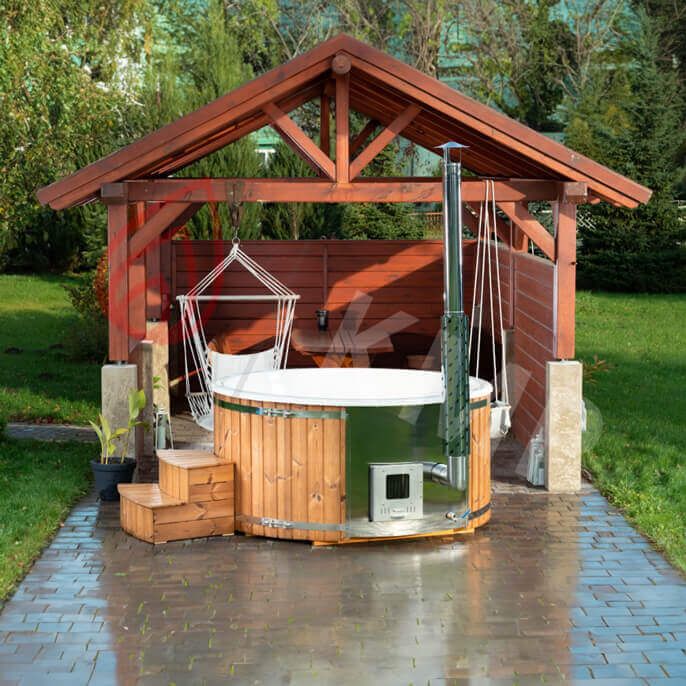 Balia ogrodowa okrągła piec wewnętrzny 200cm