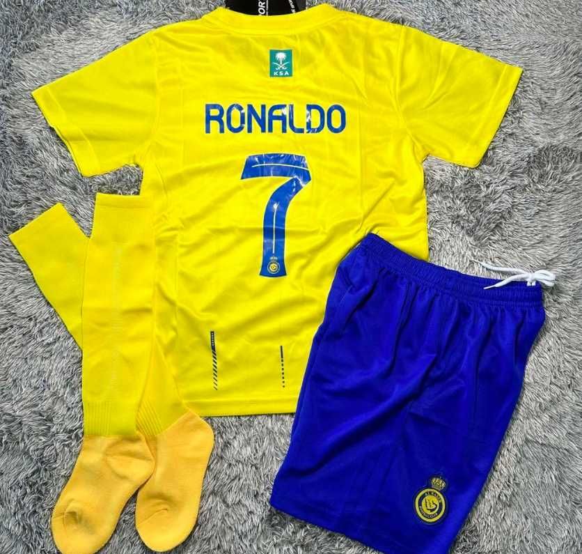 Komplet piłkarski Cristiano Ronaldo Al-Nassr wszystkie rozmiary wzory
