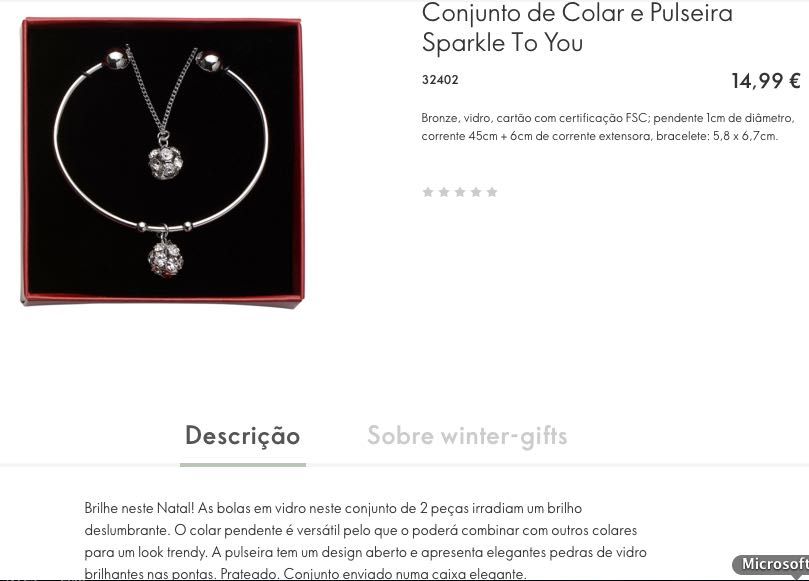 Colar + Pulseira Prateado Novo