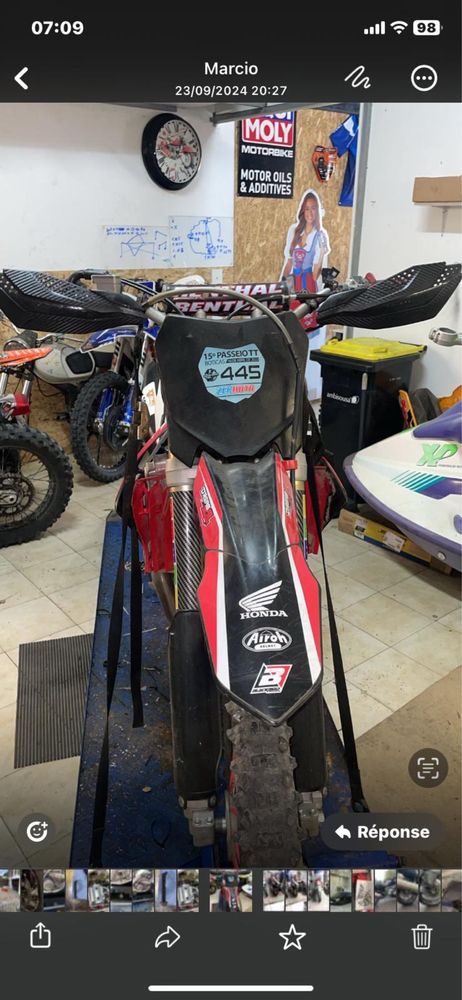 Vendo Honda CRF 450 R 2014 em bom estado.