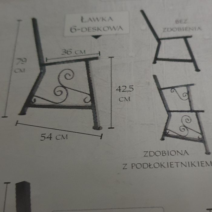 Noga do ławki profil stalowy