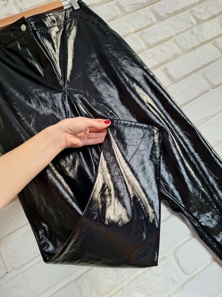 Lateksowe Legginsy Spodnie Rurki Na-Kd 38d