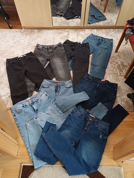 Джинсы 44-48 р. высокая посадка момы и скинни