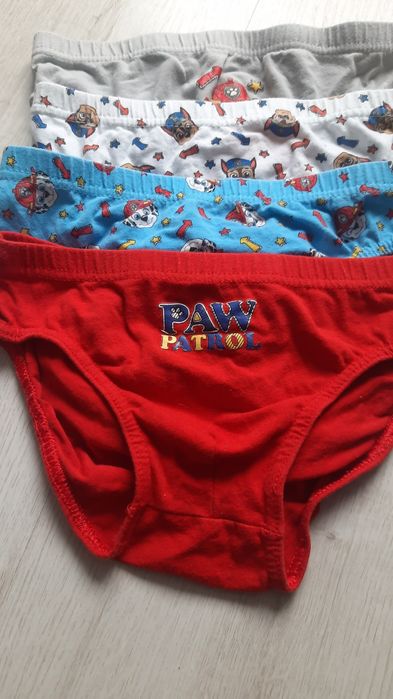 Majteczki Bawełniane  7 sztuk w dinozaury i psi patrol rozmiar 122/128