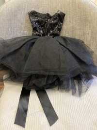 Śluczna cekinowo-tiulowa sukieneczka r.80