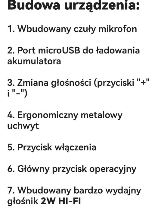 Zestaw głośnomówiący do samochodu nowy
