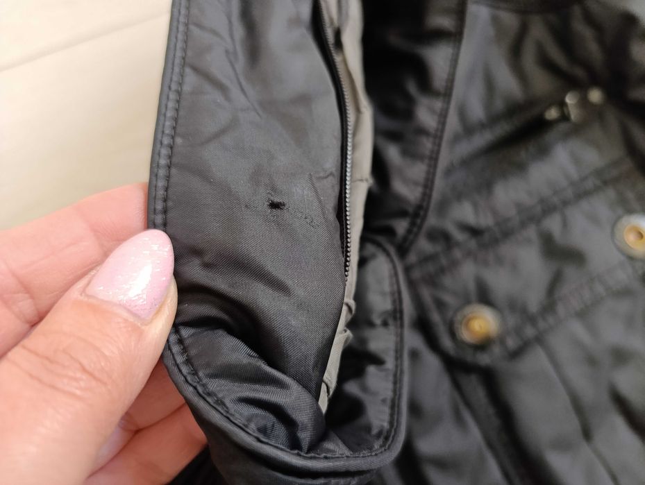 Czarna męska kurtka L pikowana