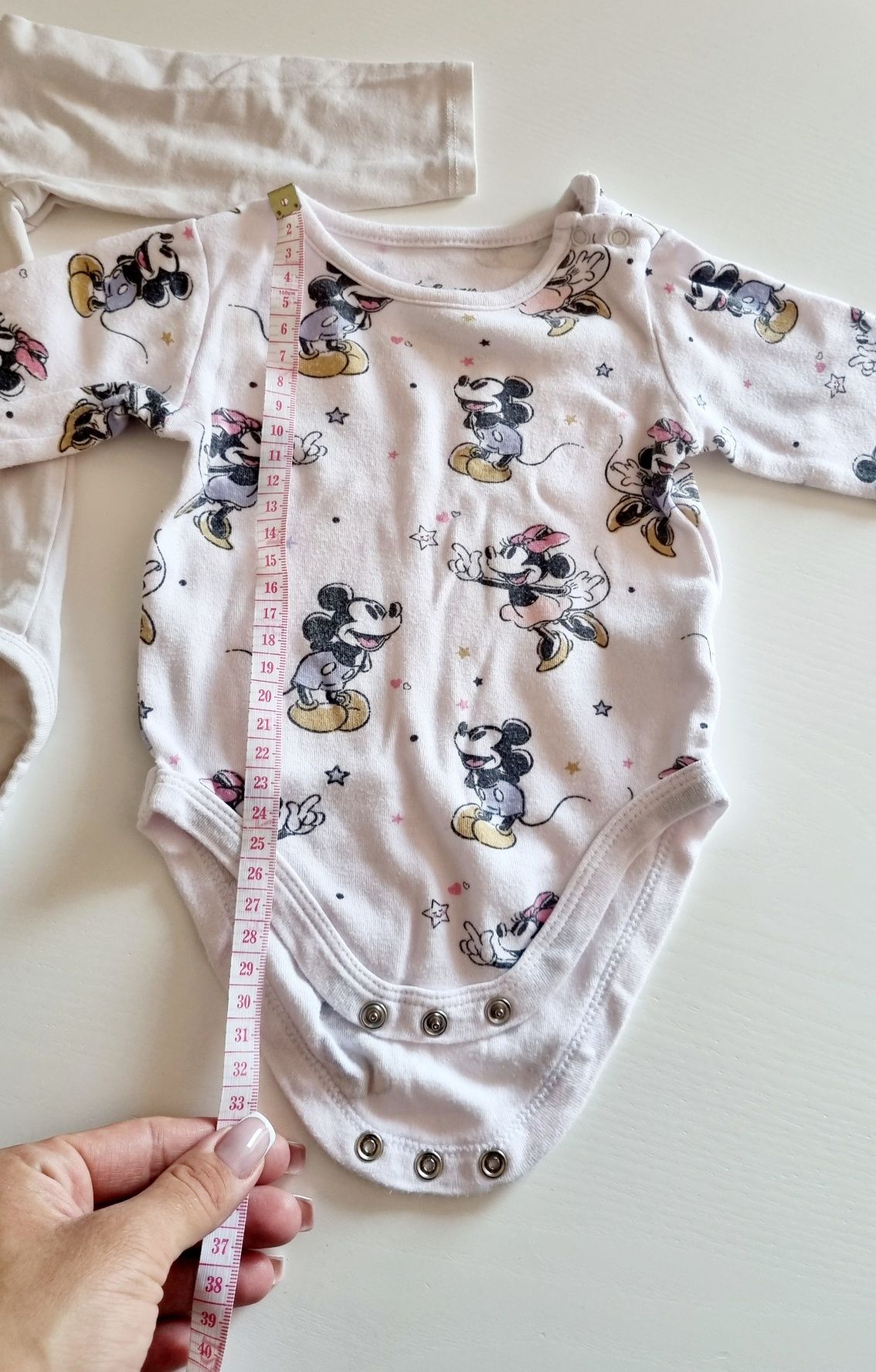 Zestaw 2 sztuk 68 body z długim rękawem motyw misia miś Disney Myszka
