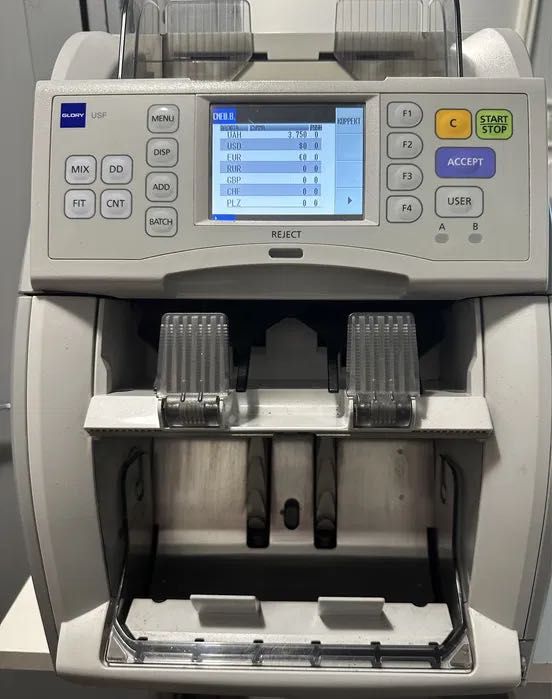 СОРТИРОВЩИК GLORY USF 51 КАК НОВЫЙ Счетчик Сортувальник банкнот Глория