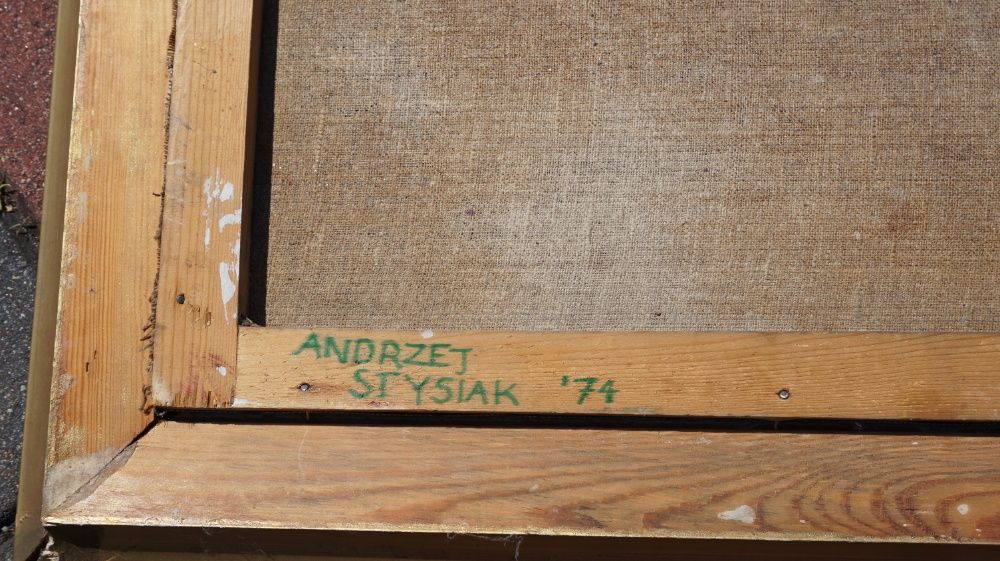 Obraz Barbakan warszawski 1974 rok Andrzej Stysiak