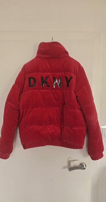DKNY kurtka zimowa  welur aksamit M L