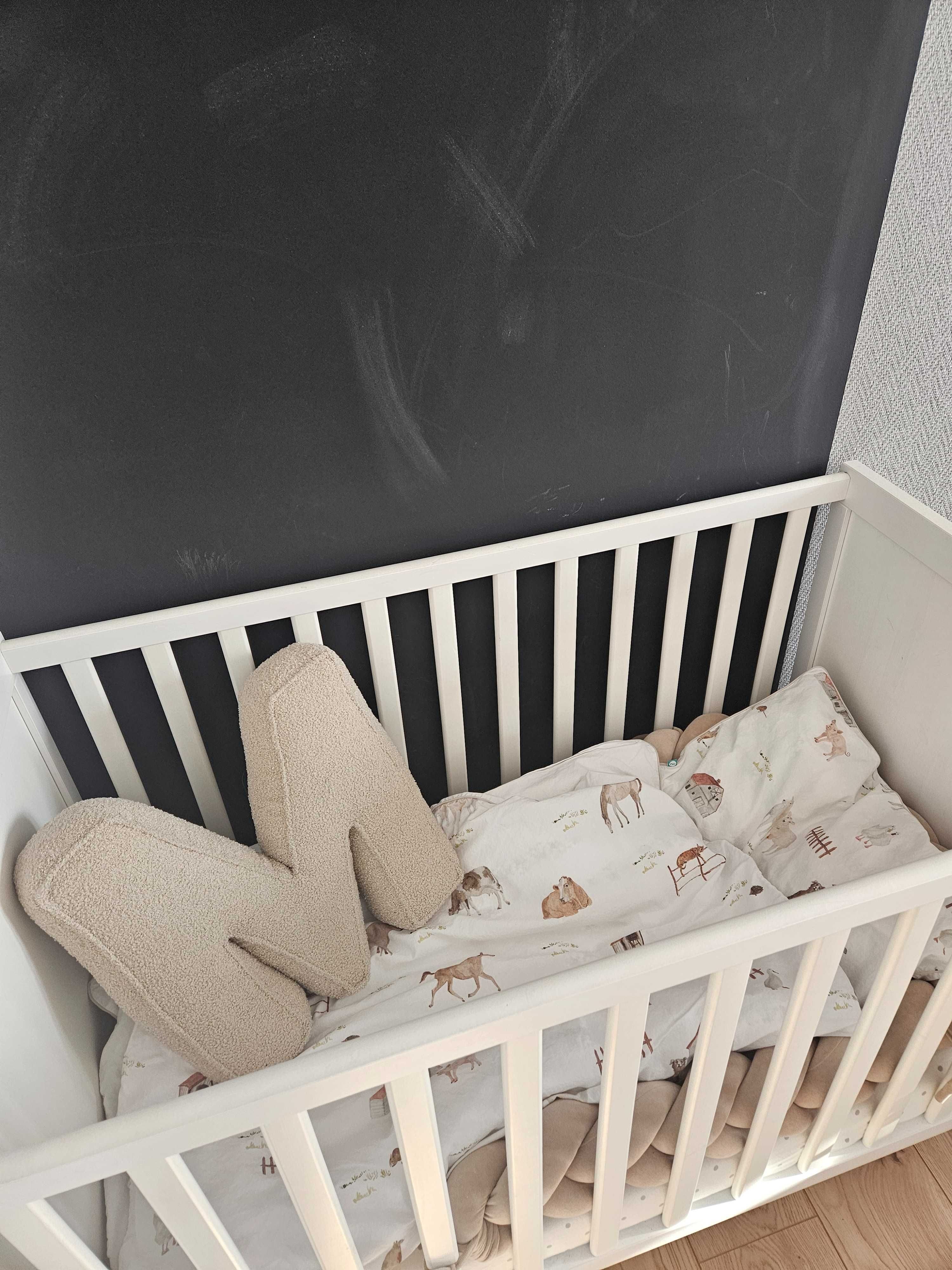 Łóżeczko niemowlęce białe IKEA SUNDVIC