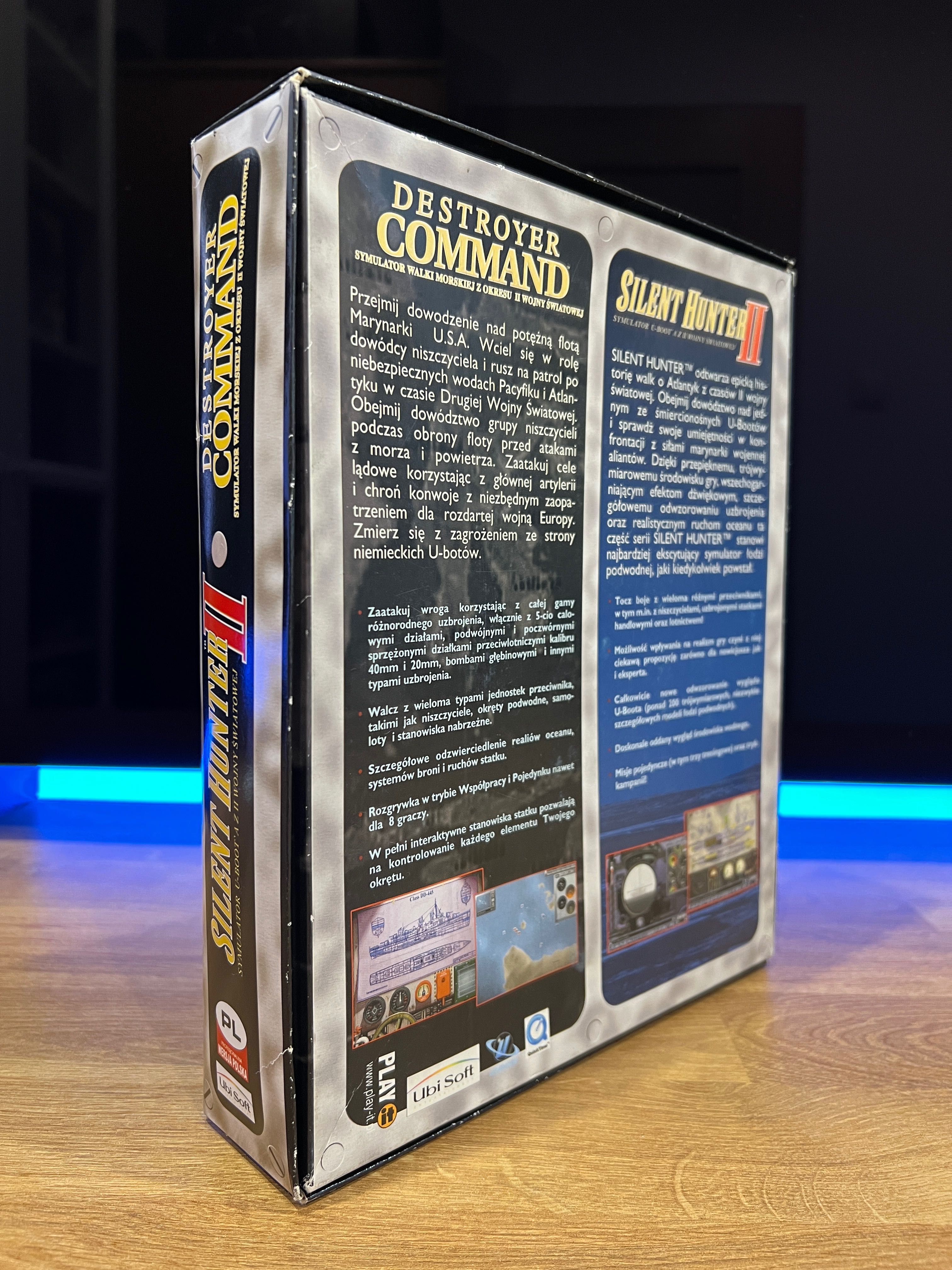 Destroyer Command / Silent Hunter II (PC PL 2002) BIG BOX komplet