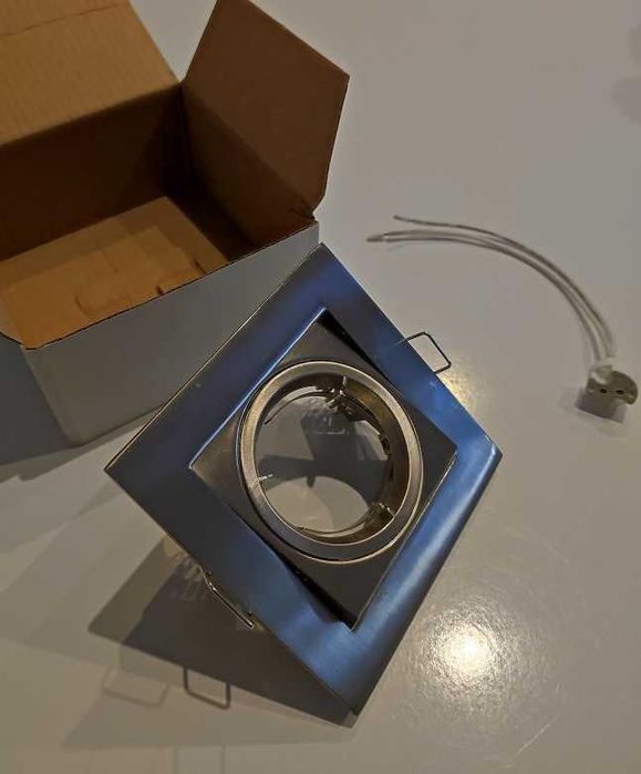 Oprawki  halogenowe satyna szczotkowana - okazja -7 sztuk - mega tanio