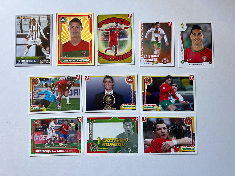 Cristiano Ronaldo cartas / cromos Panini / Topps