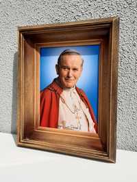 Obraz Jan Paweł II- rama drewniana