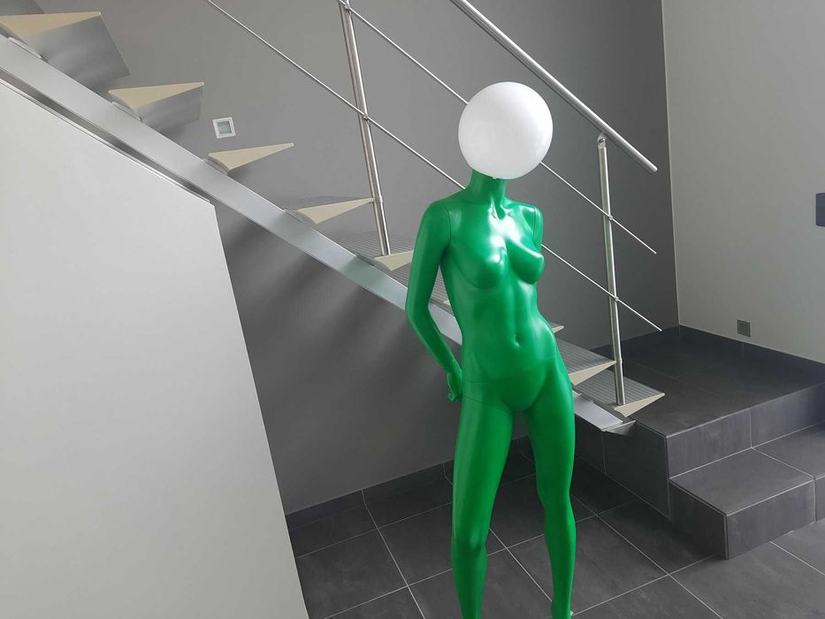 Manequim Verde Candeeiro