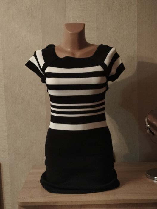 Платье зебра в полоску