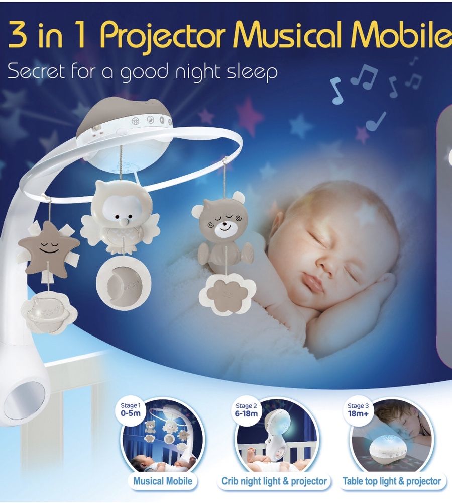 Музыкальный мобиль Infantino 3 в 1 с проектором