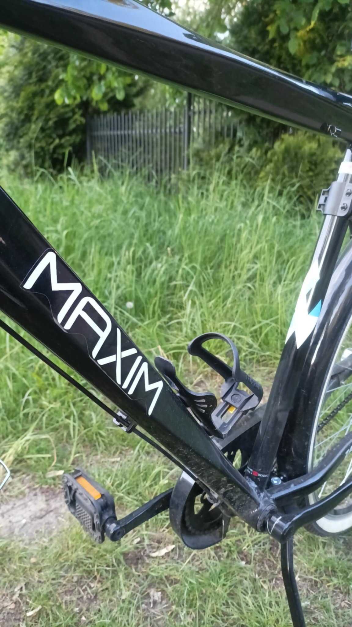 Czarny Rower Trekingowy MAXIM, Przerzutka 3-Stopniowa