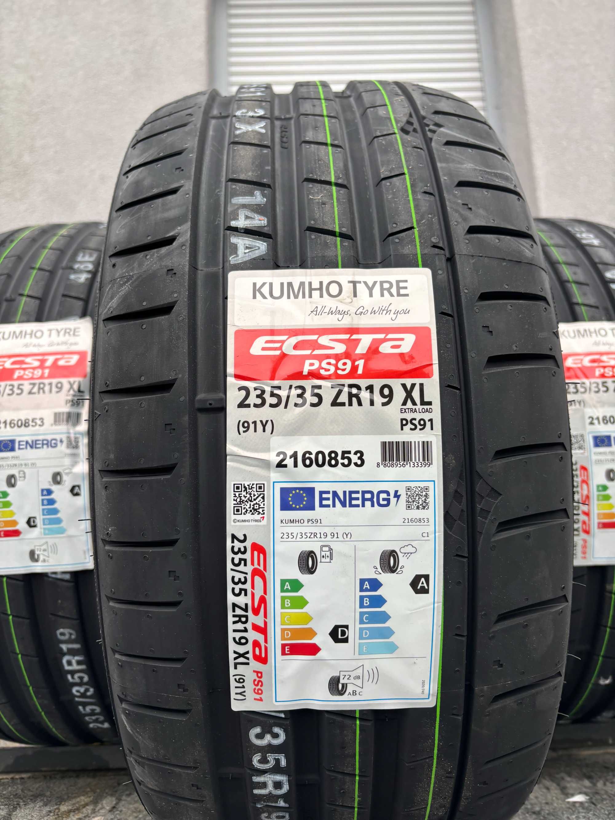 x4 letnie 235/35R19 Kumho PS91 91Y prod. 2023r D,A,72db gwarancja