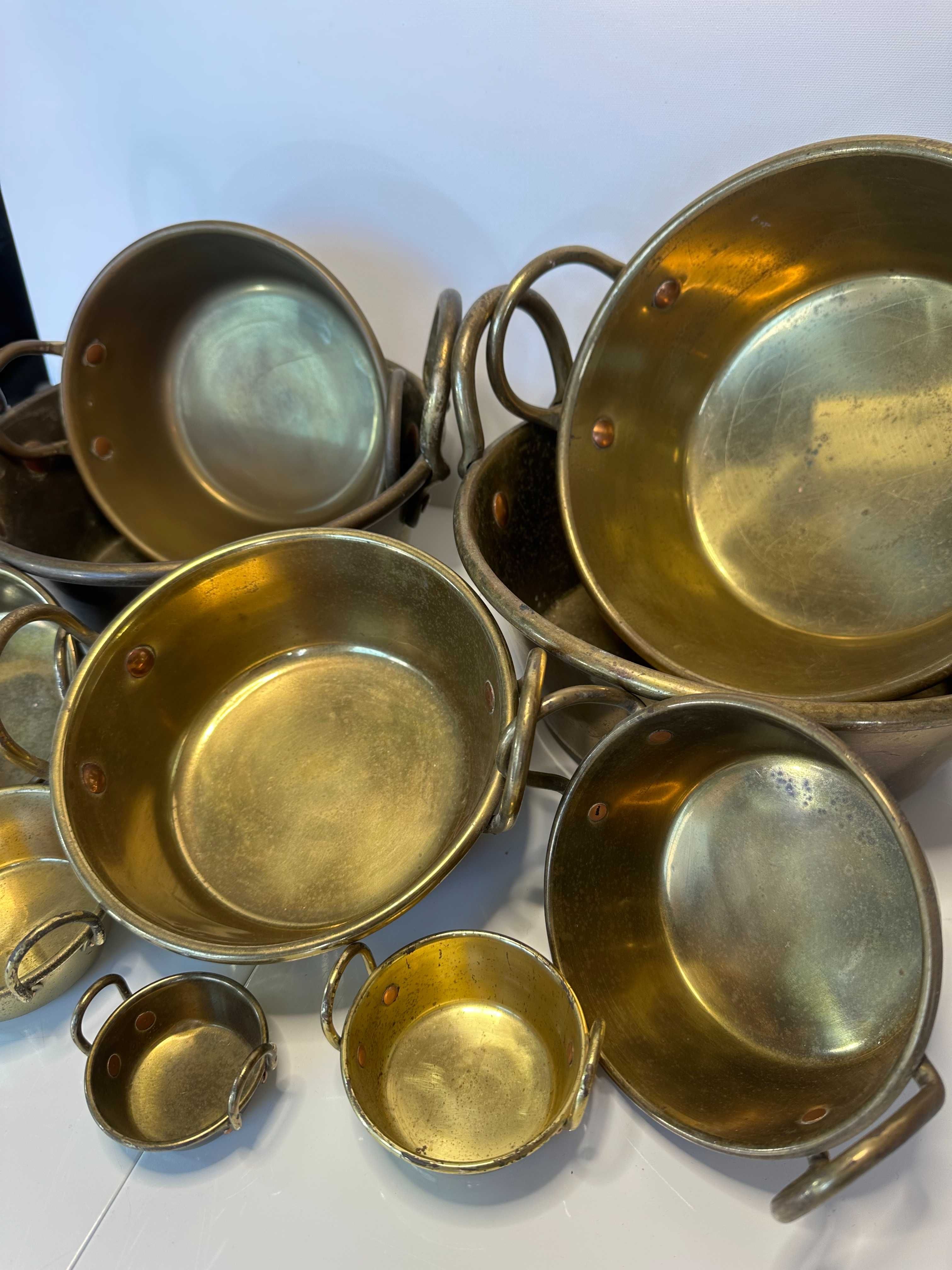 Tachos de Cobre com asas - conjunto 10 peças diferentes tamanhos