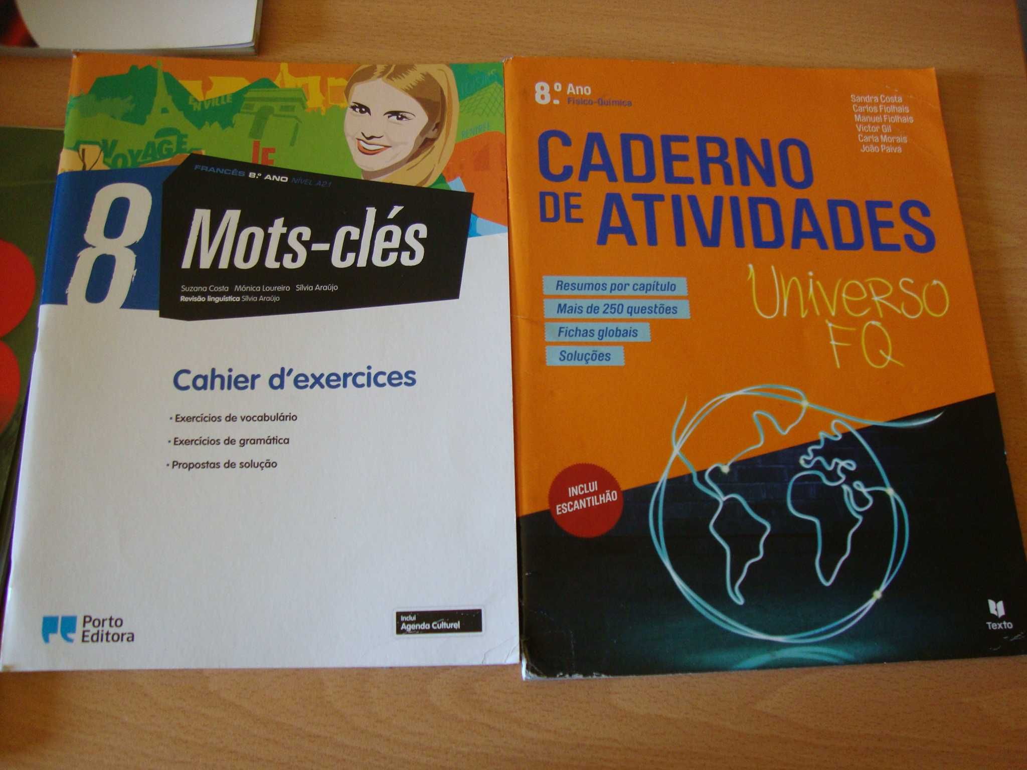 Cadernos de atividades do 8ºano