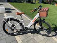 Rower elektryczny 26" - hamulce tarczowe, amortyzator