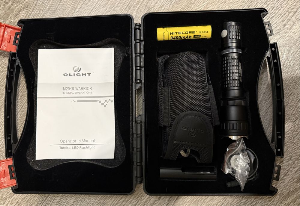 2370.12.49 фонарь olight m20-х warrior 500/100/10 lum