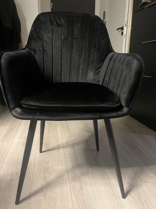 Krzeslo MUF MEM Meble czarny velur