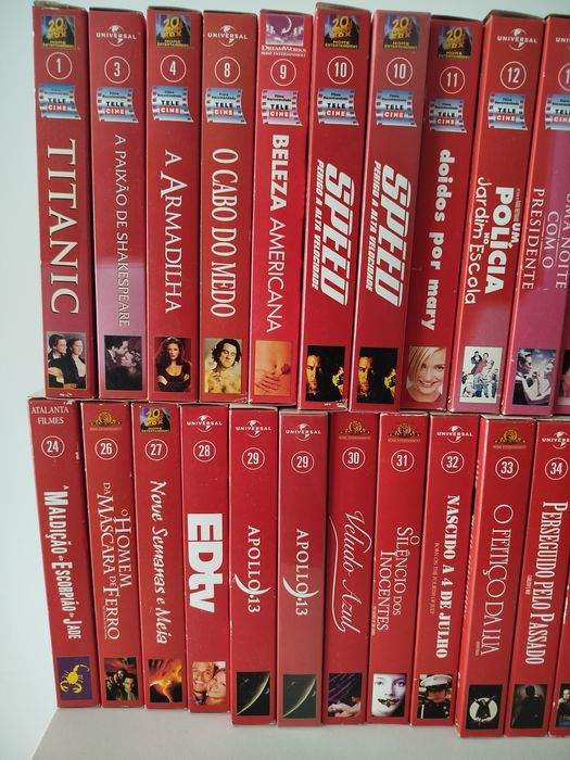 Coleção de filmes TV Guia em VHS