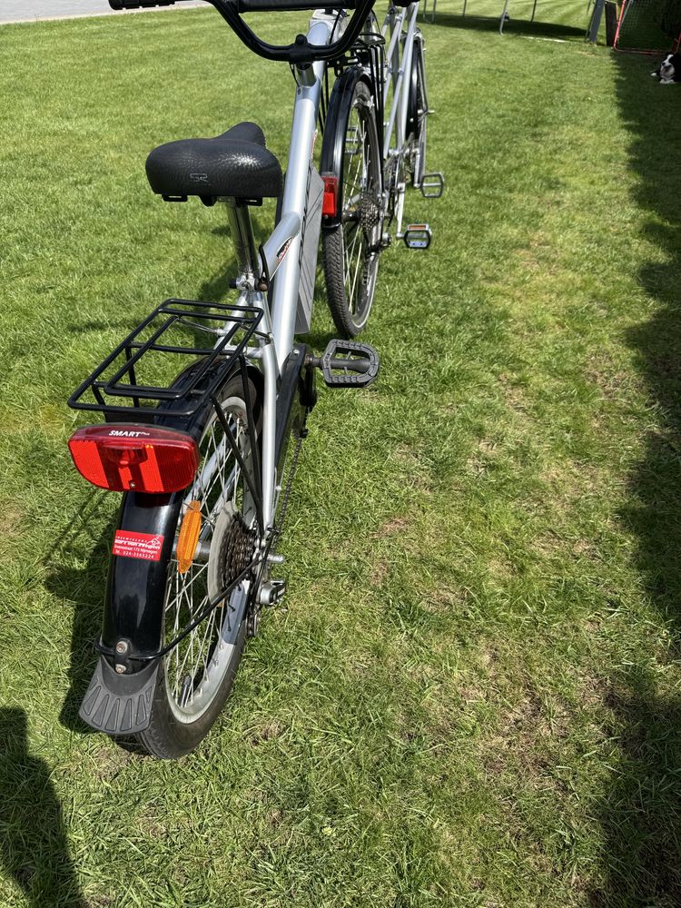 Rower tandem 3-osobowy, przyczepka