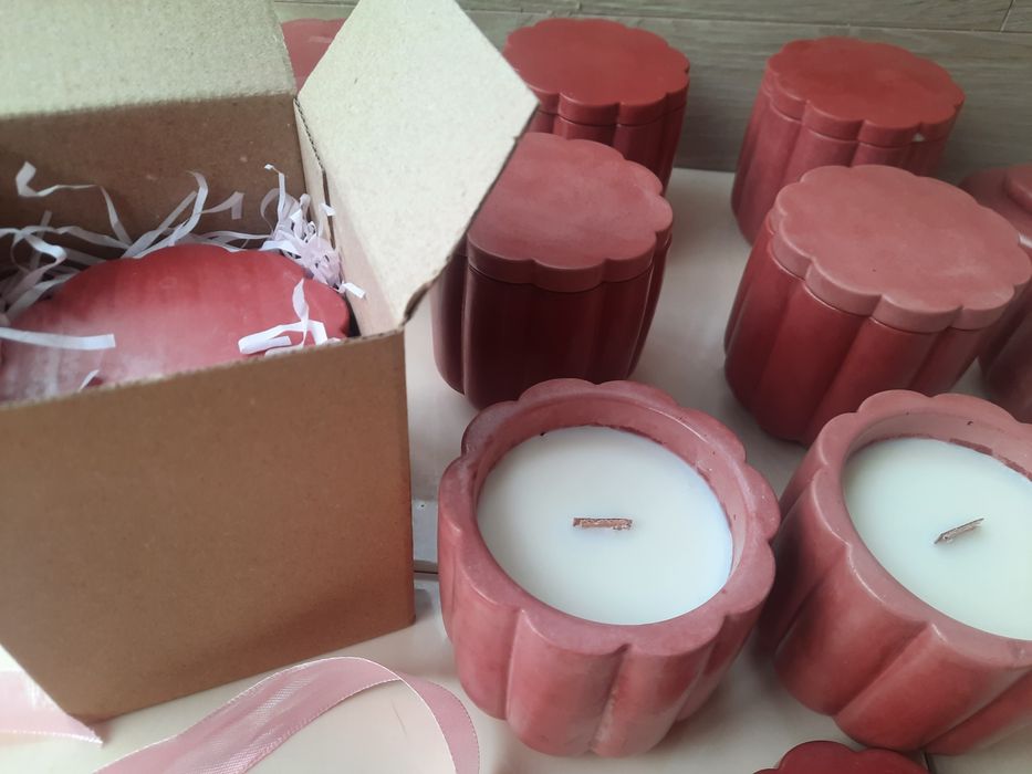 Аромосвіча з соєвого воску ручної роботи 200 грам