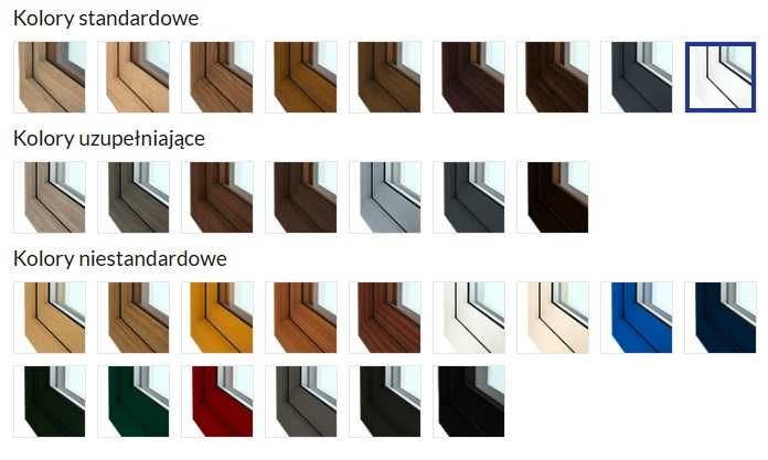 Okna Okno PCV 1465 x 1435 3 szybowe U=0.83 Czyste powietrze Od ręki