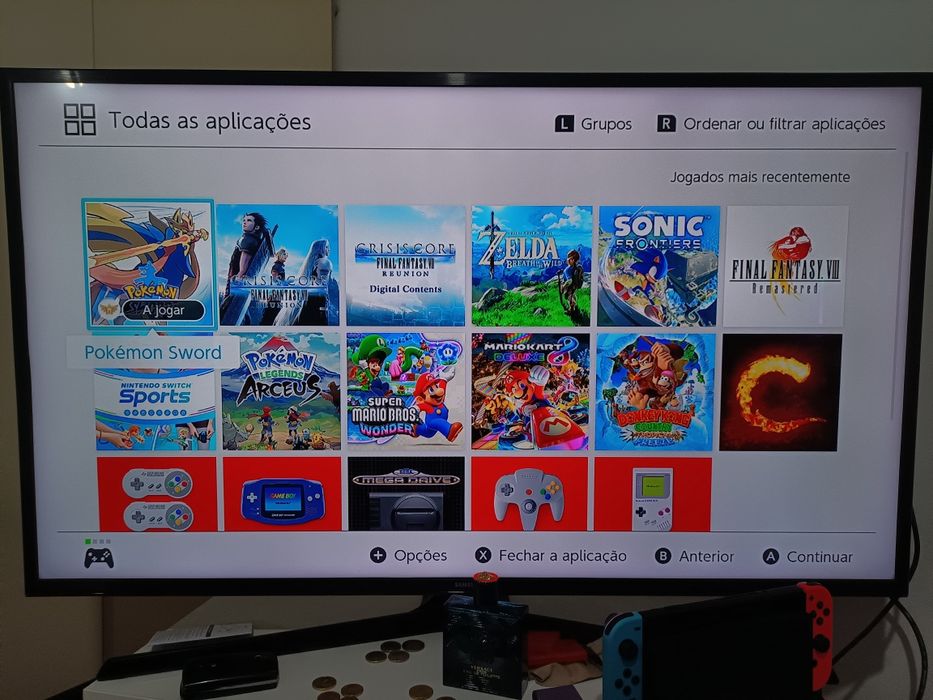 Nintendo Switch Oled Desbloqueada com Jogos Nova e comando Pro