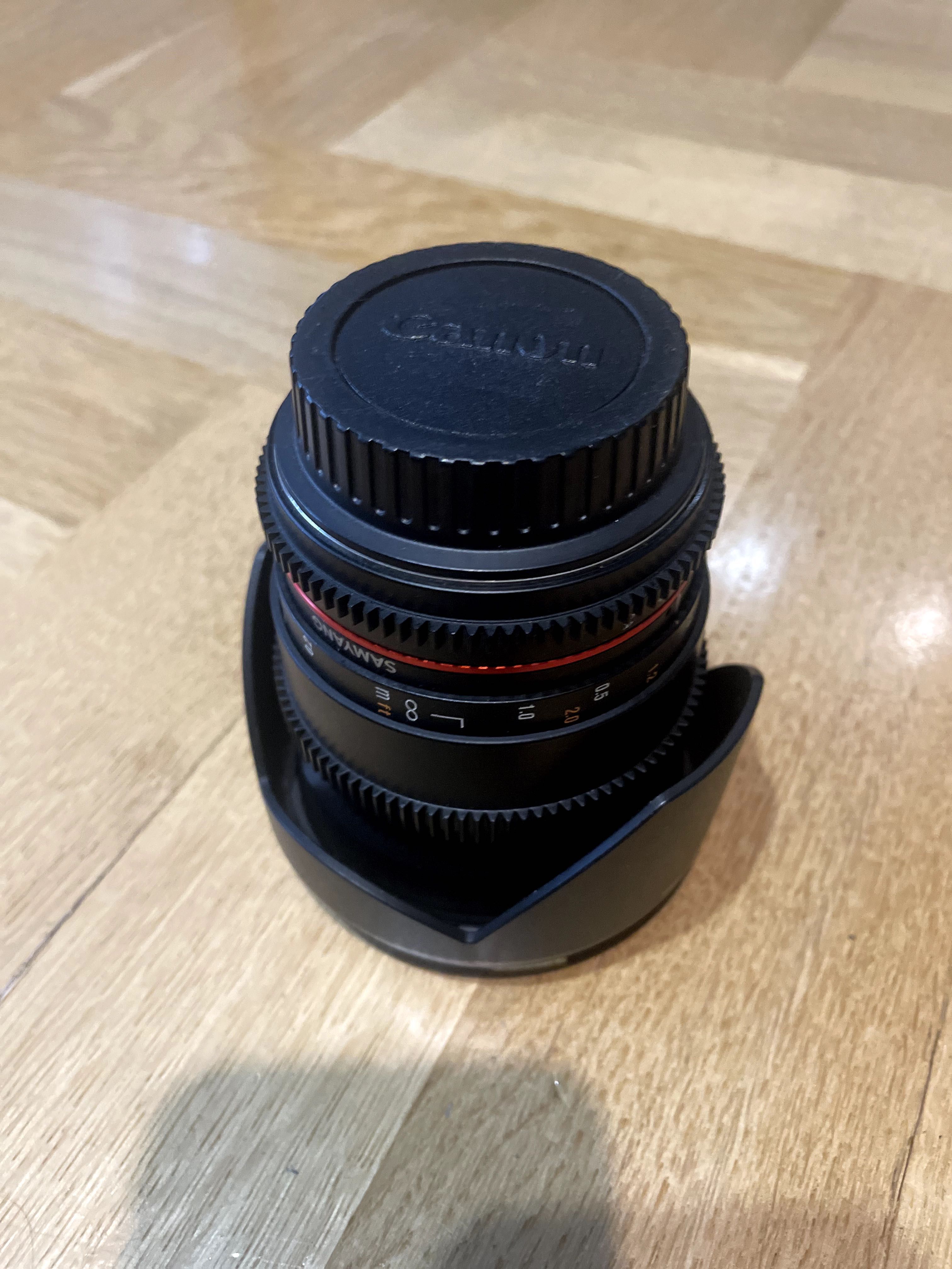 Obiektyw Samyang T2.2 / 16mm VDSLR Canon - Stan perfekcyjny