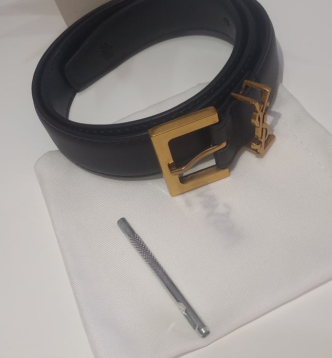 Cinto ysl novo 95cm em couro